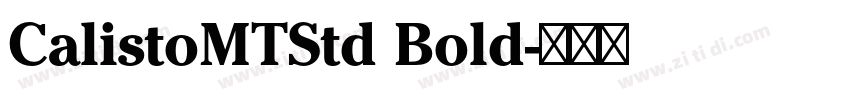 CalistoMTStd Bold字体转换